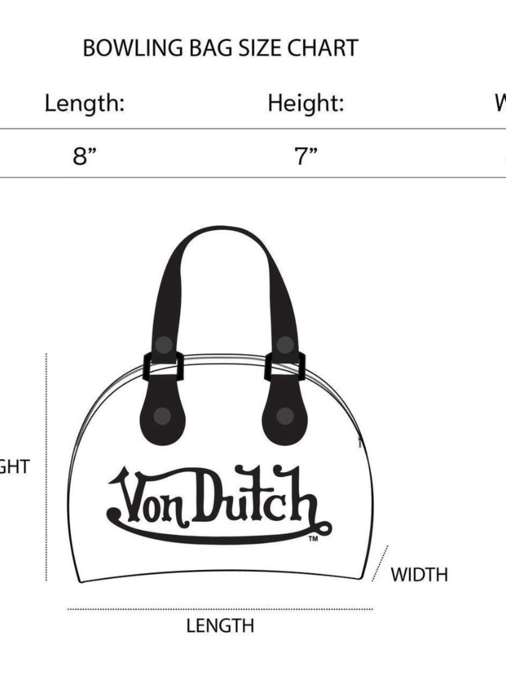Von Dutch Red & White Heart-Pattern Mini Top-Handle Bag - Picture 7 of 7